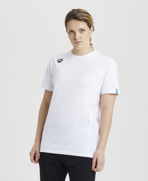 Arena Team T-shirt Panel White | HXZDQGM-91