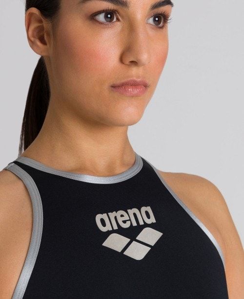 Arena The One Biglogo - Maxlife Black / Silver | XAEOJVN-59