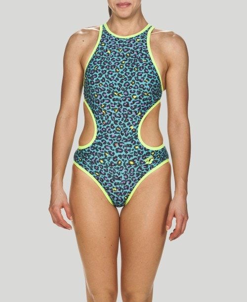 Arena The One Leopard Print - Maxlife Turquoise / Green | CEDTPGL-12