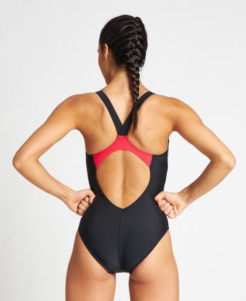 Arena Threefold V Back One Piece Black / Black | IYMRKOJ-50