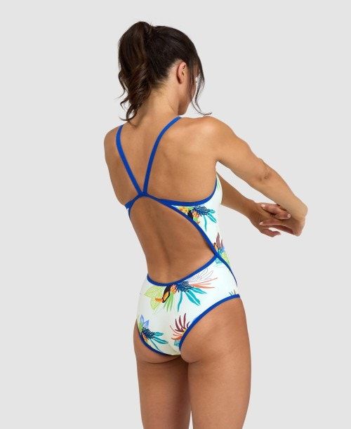 Arena Toucan Super Fly Back One Piece Blue / White Multicolor | TLUCSAE-26