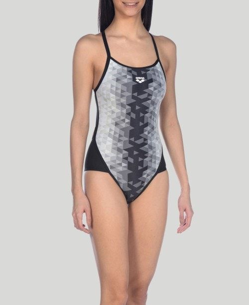 Arena Triangle Prism Superfly Back One Piece Black Multicolor / Black | CSONELW-27