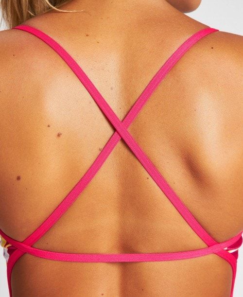 Arena Tropics Accellerate Back One Piece Rose / White Multicolor | ALHWZYN-63