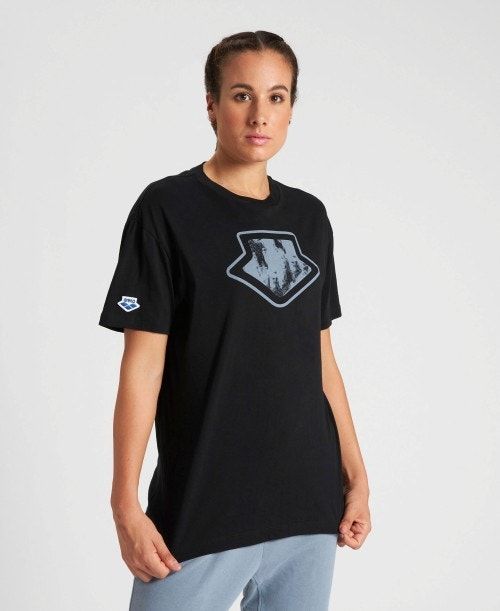 Arena Uni T-shirt Black | KAWBHGS-68