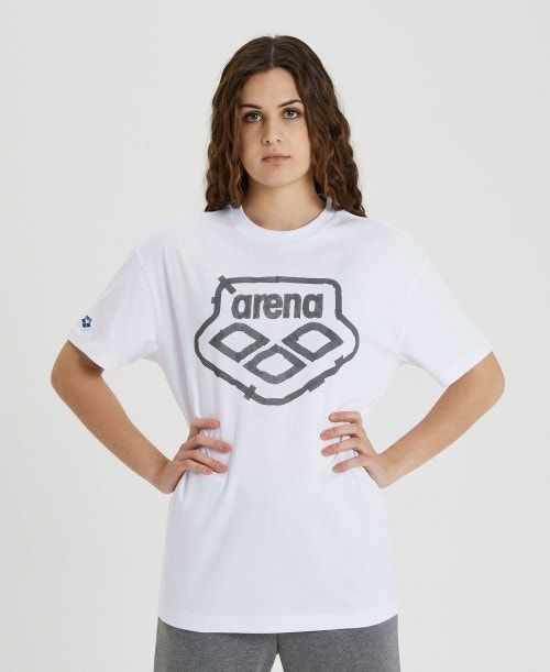 Arena Uni T-shirt White | FRSDCOZ-17