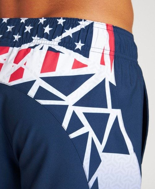 Arena Usa Swimming Team Kit Bermuda Navy | HQVSWKA-57