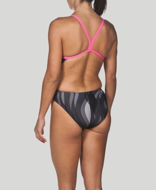 Arena Wavy Water Challenge Back - Maxlife Black / Rose | PCJGBUR-04