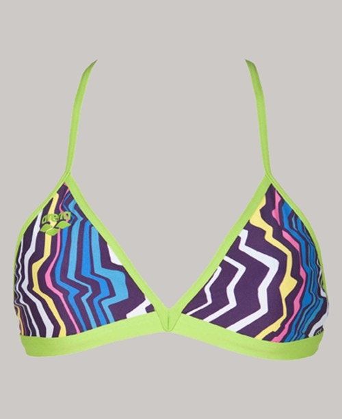 Arena Zig Zag Tie Back Top Purple | YPQTDWO-03